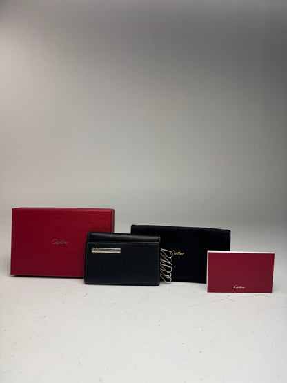 Vintage Cartier Leather Card Holder black