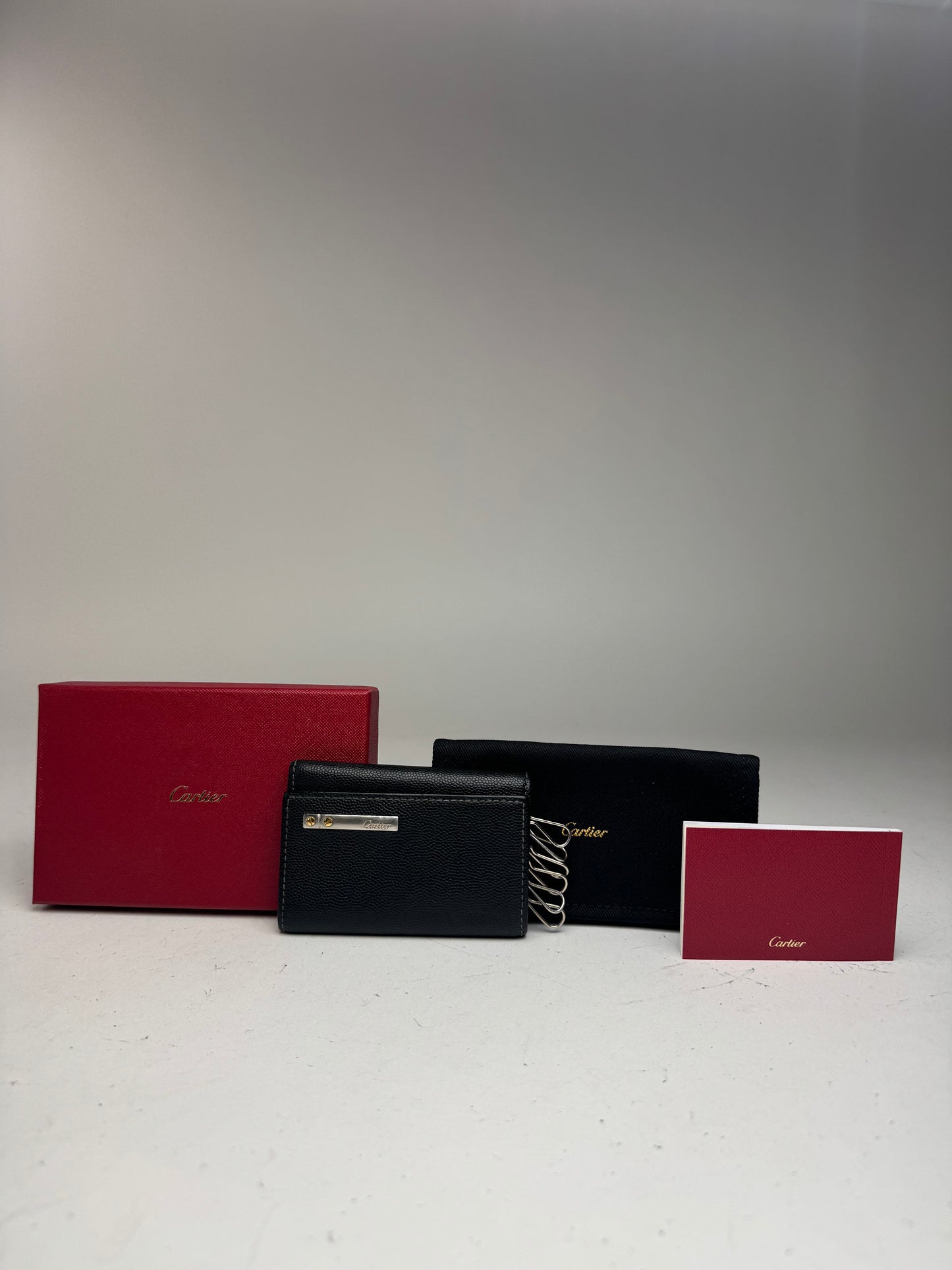 Vintage Cartier Leather Card Holder black