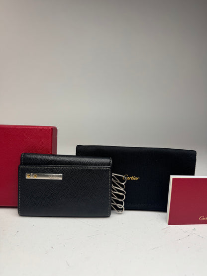 Vintage Cartier Leather Card Holder black