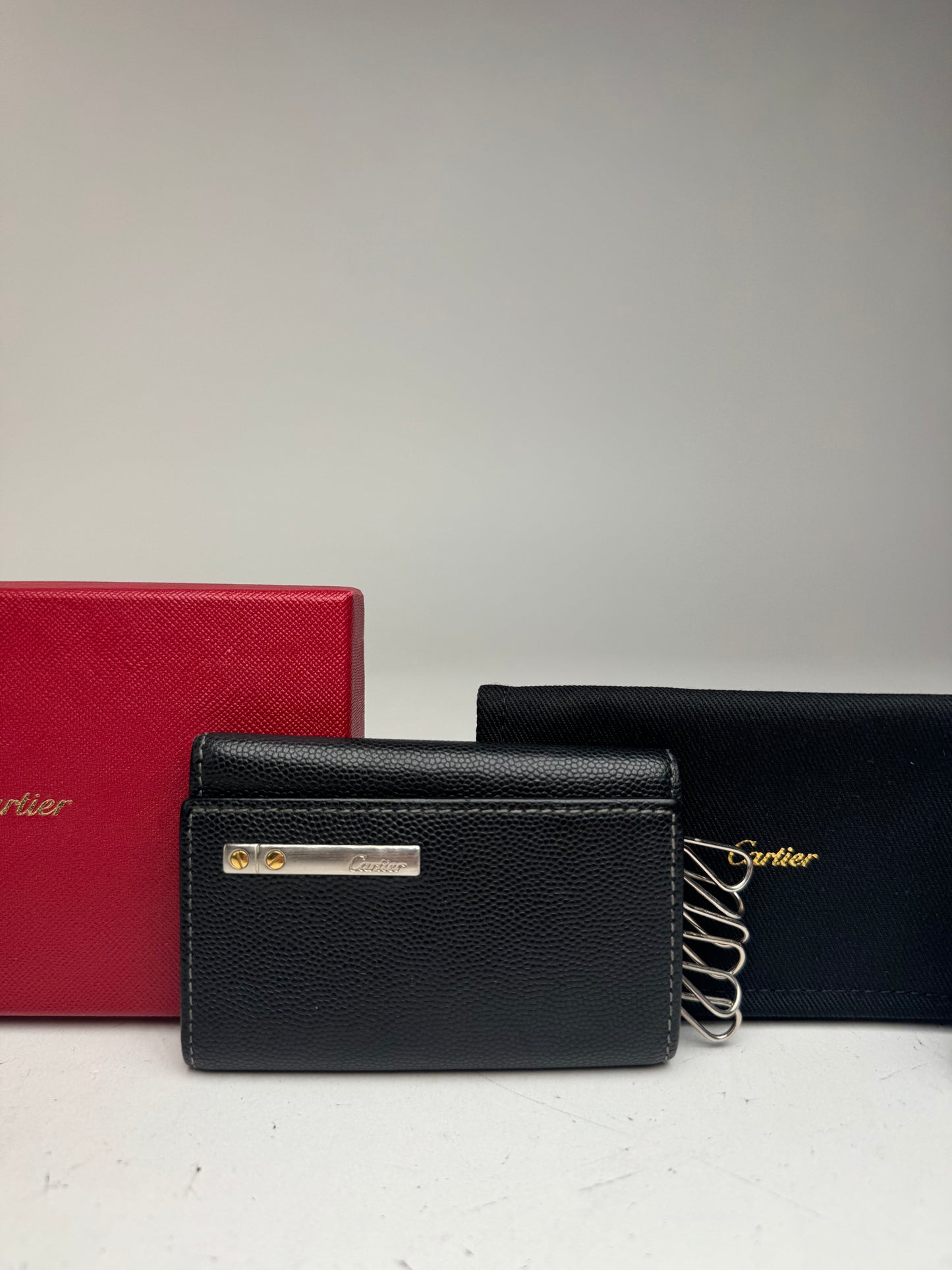 Vintage Cartier Leather Card Holder black