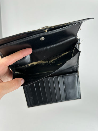 Vintage Cartier Panthere Leather Wallet Black