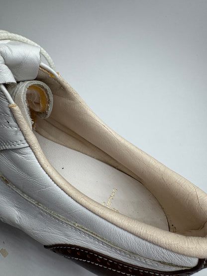 Vintage Balenciaga Leather Golf Shoes / Budapester black white 24cm