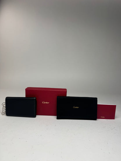Vintage Cartier Leather Card Holder black