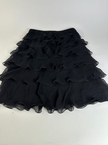 Vintage Armani Chiffon Skirt Black M