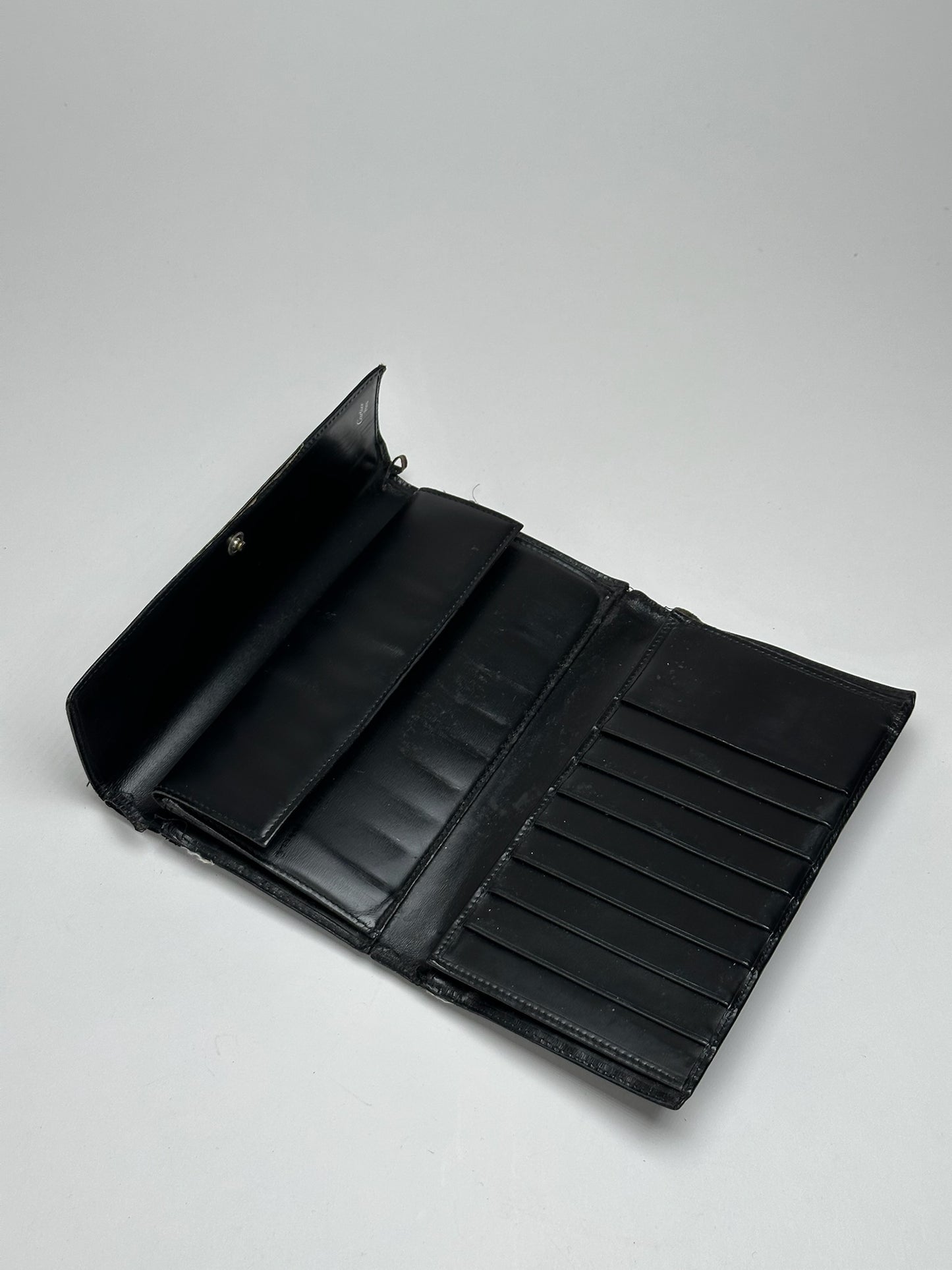 Vintage Cartier Panthere Leather Wallet Black