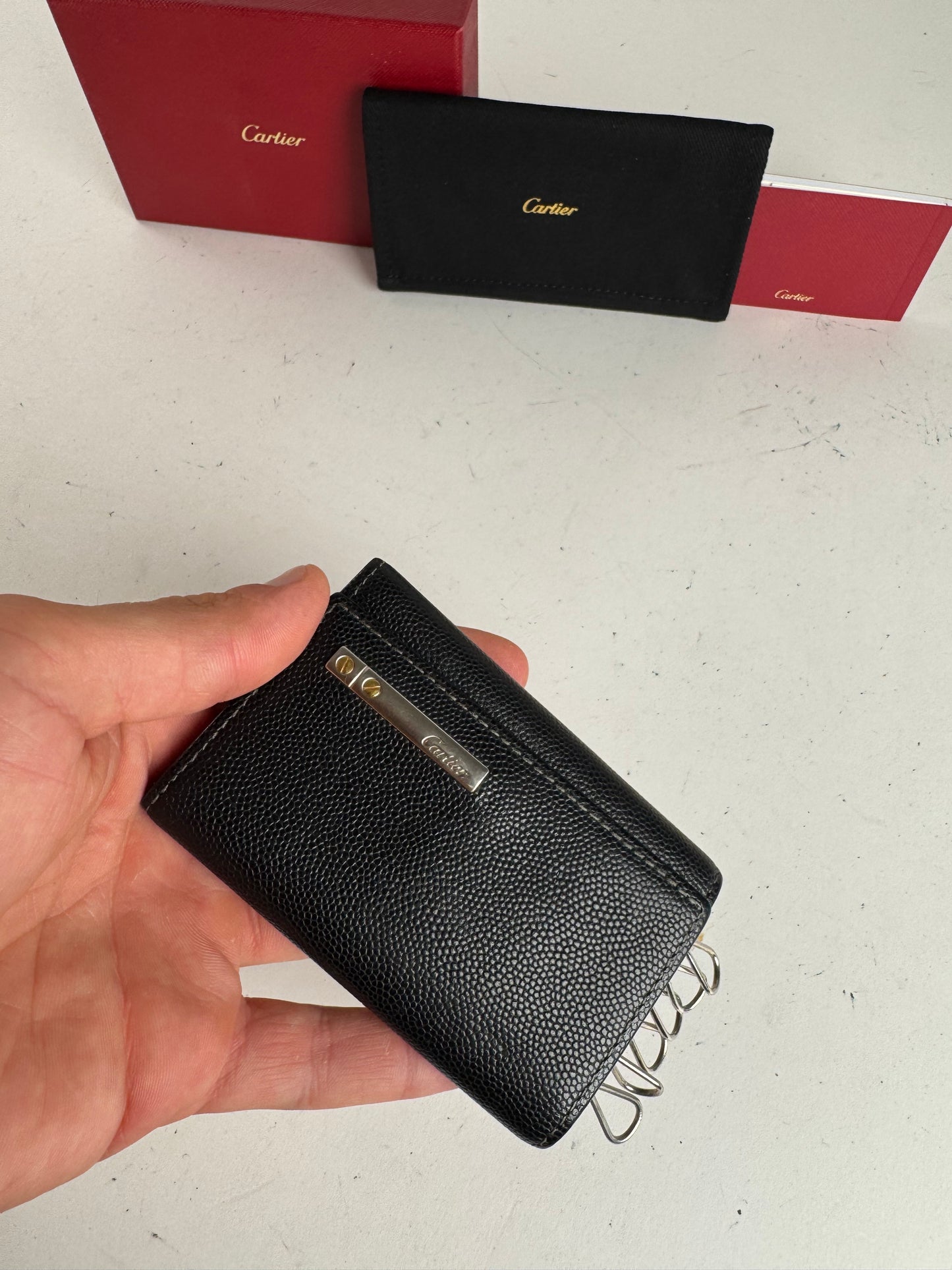Vintage Cartier Leather Card Holder black