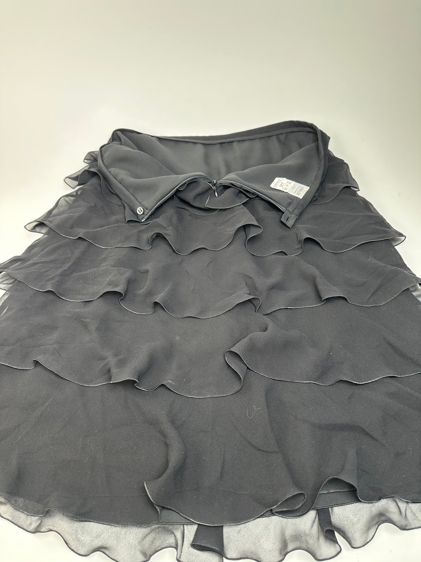 Vintage Armani Chiffon Skirt Black M
