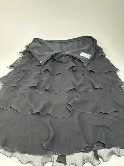 Vintage Armani Chiffon Skirt Black M