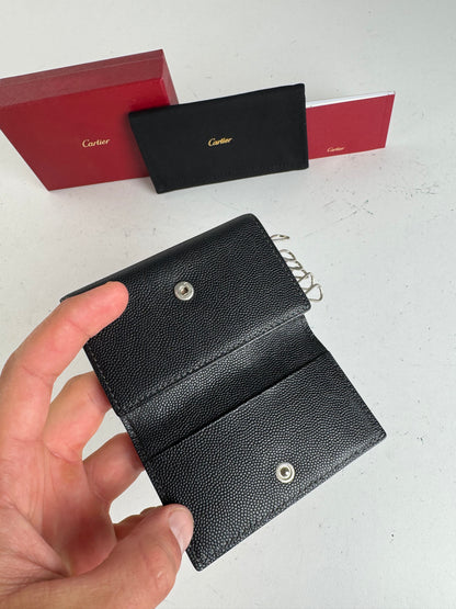 Vintage Cartier Leather Card Holder black