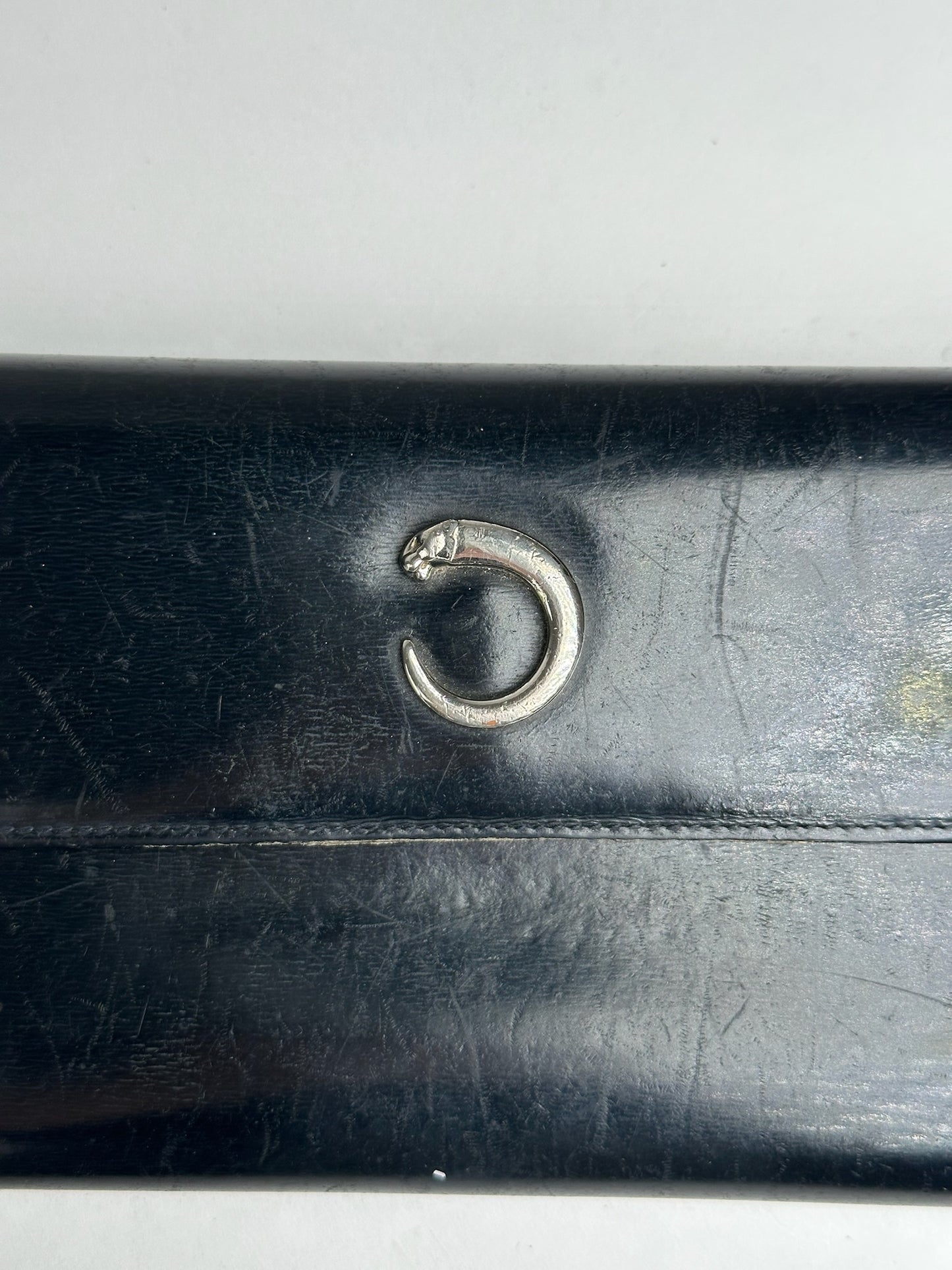 Vintage Cartier Panthere Leather Wallet Black