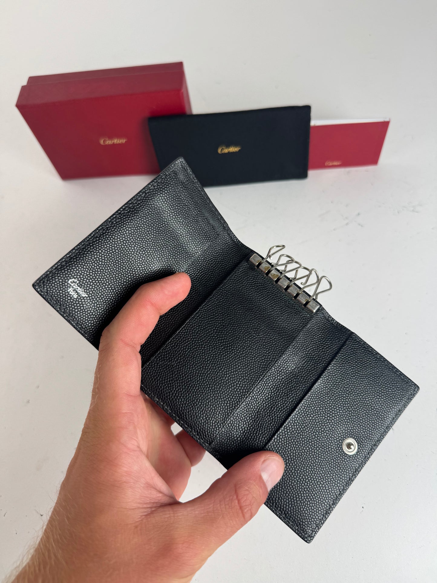 Vintage Cartier Leather Card Holder black
