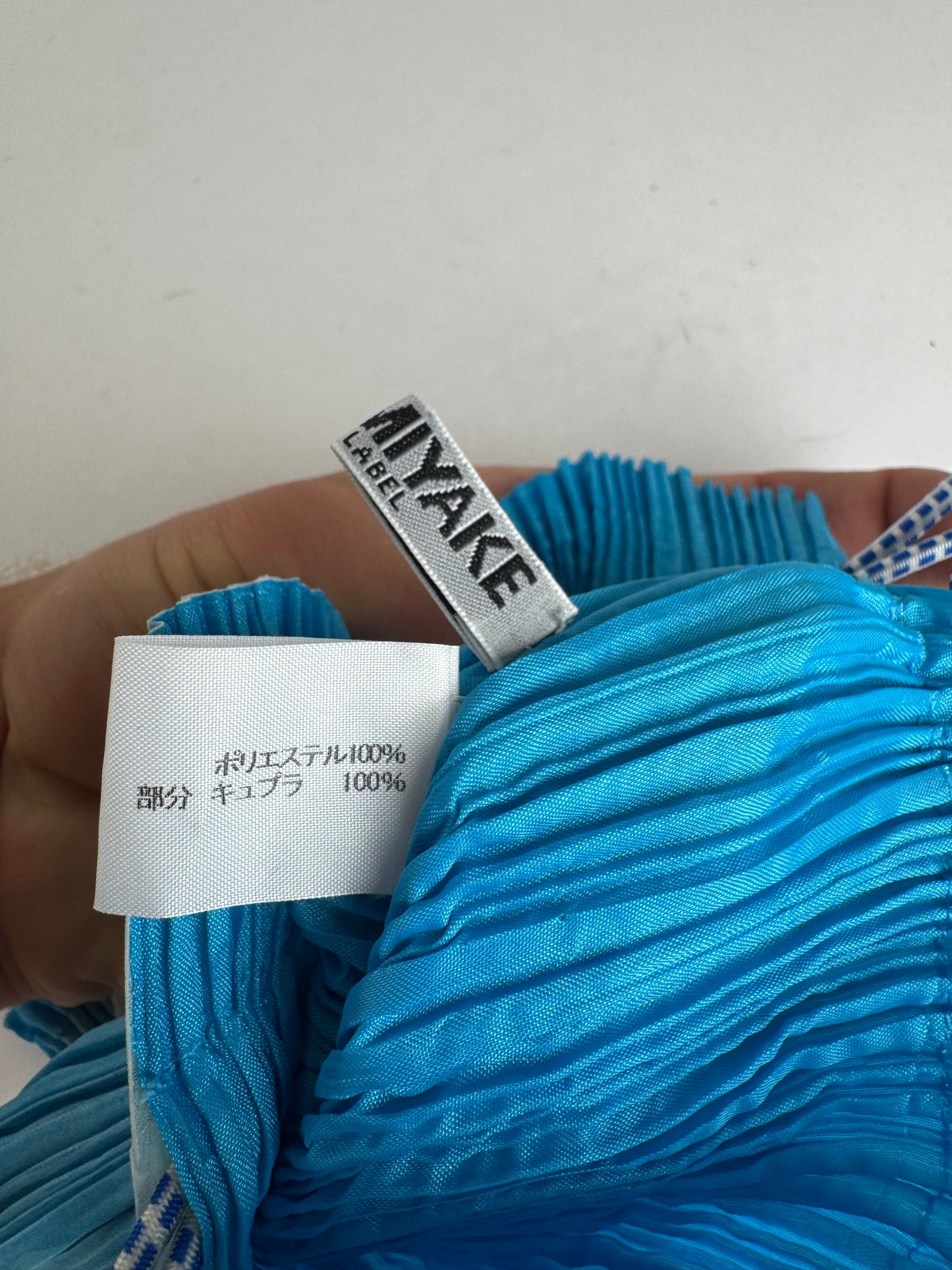 Sac plissé vintage Issey Miyake bleu