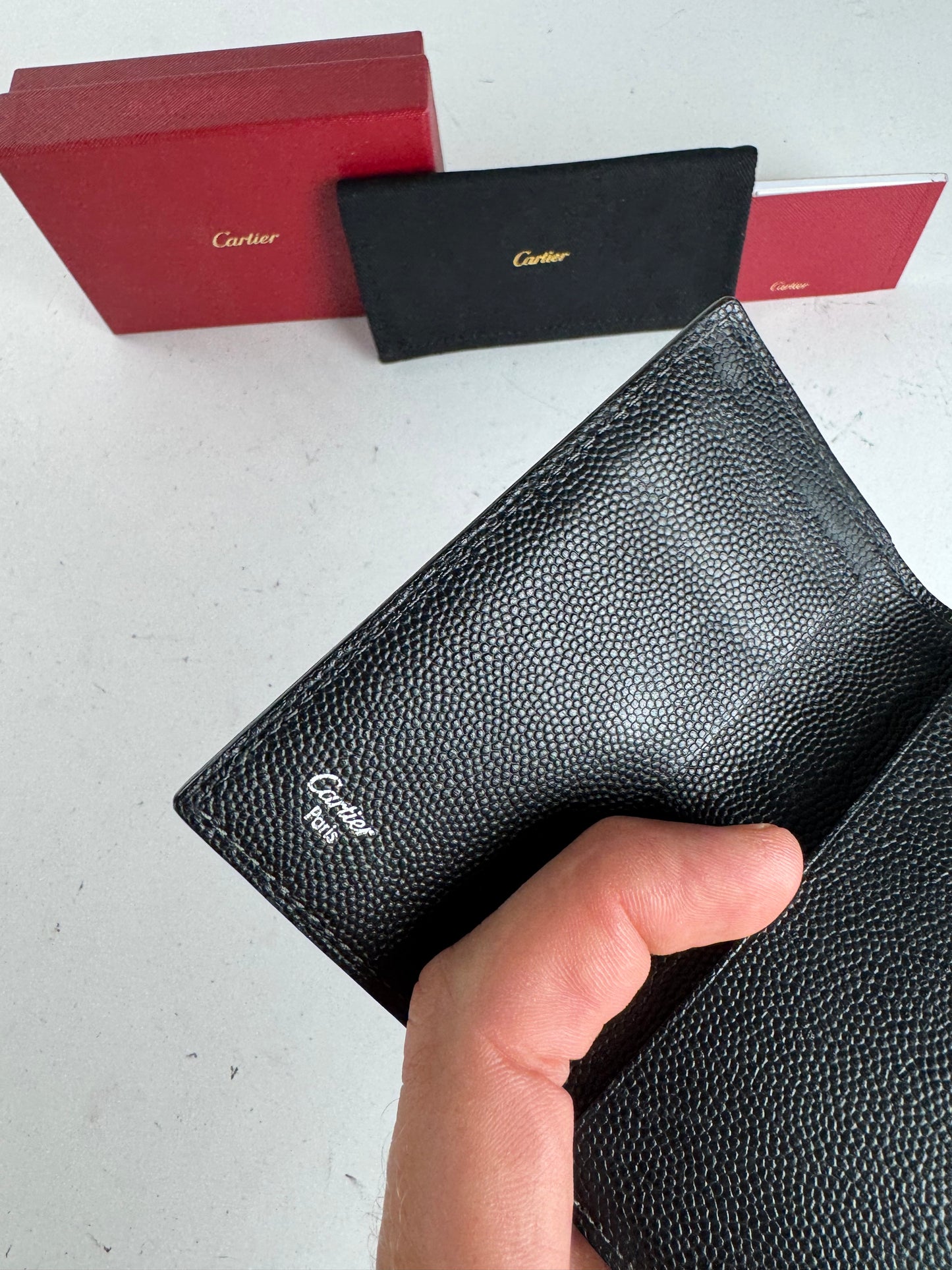 Vintage Cartier Leather Card Holder black