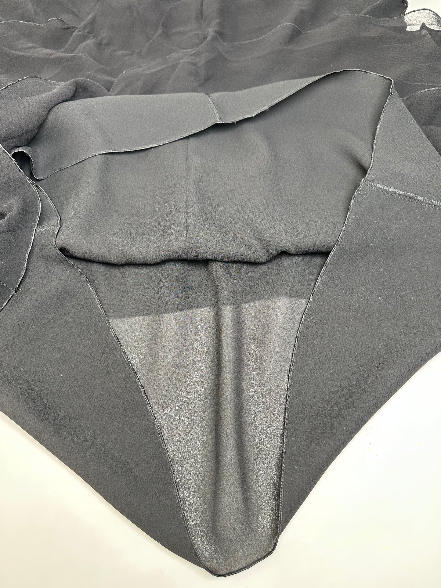 Vintage Armani Chiffon Skirt Black M