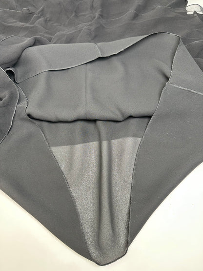 Vintage Armani Chiffon Skirt Black M