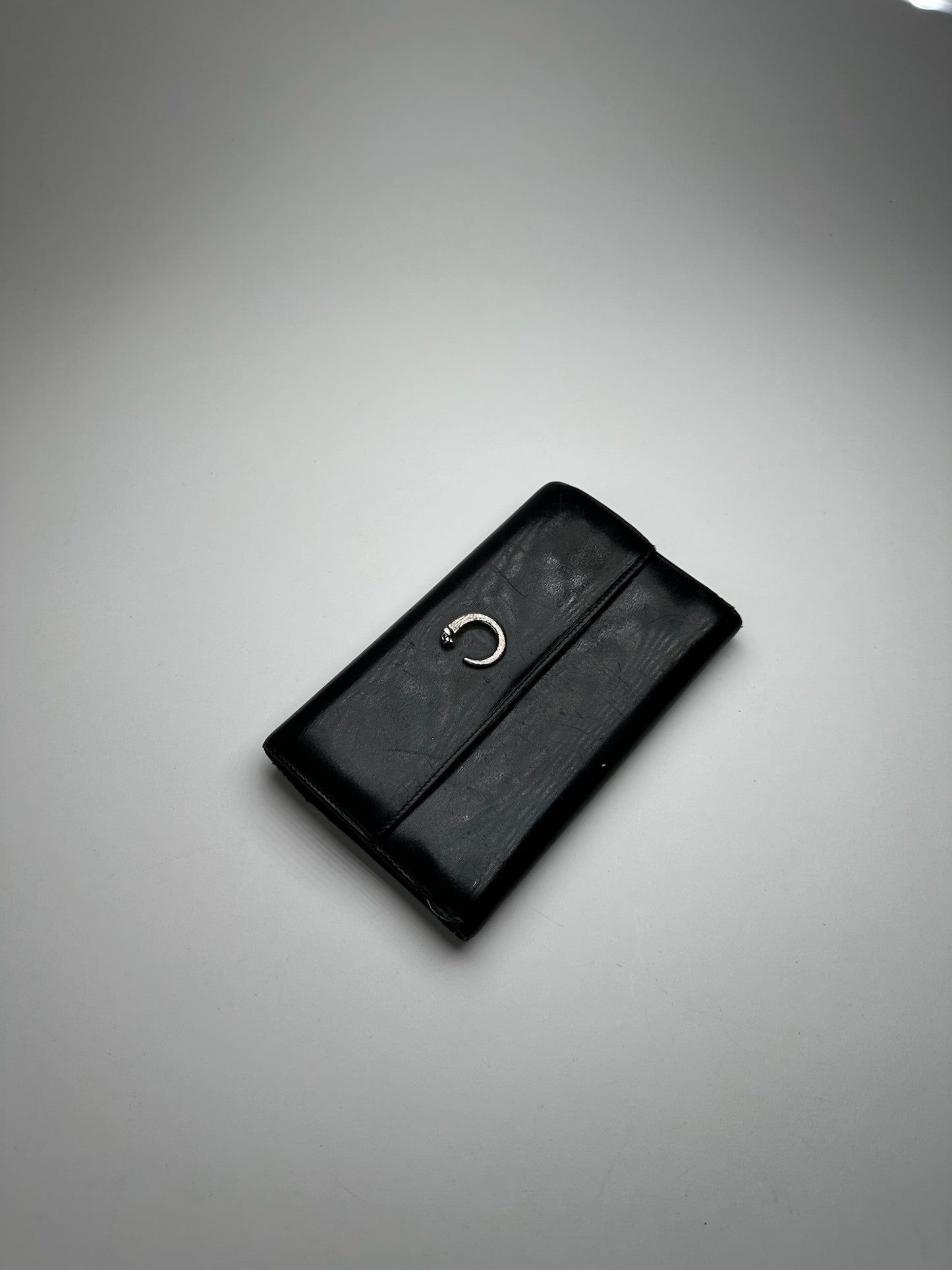 Vintage Cartier Panthere Leather Wallet Black