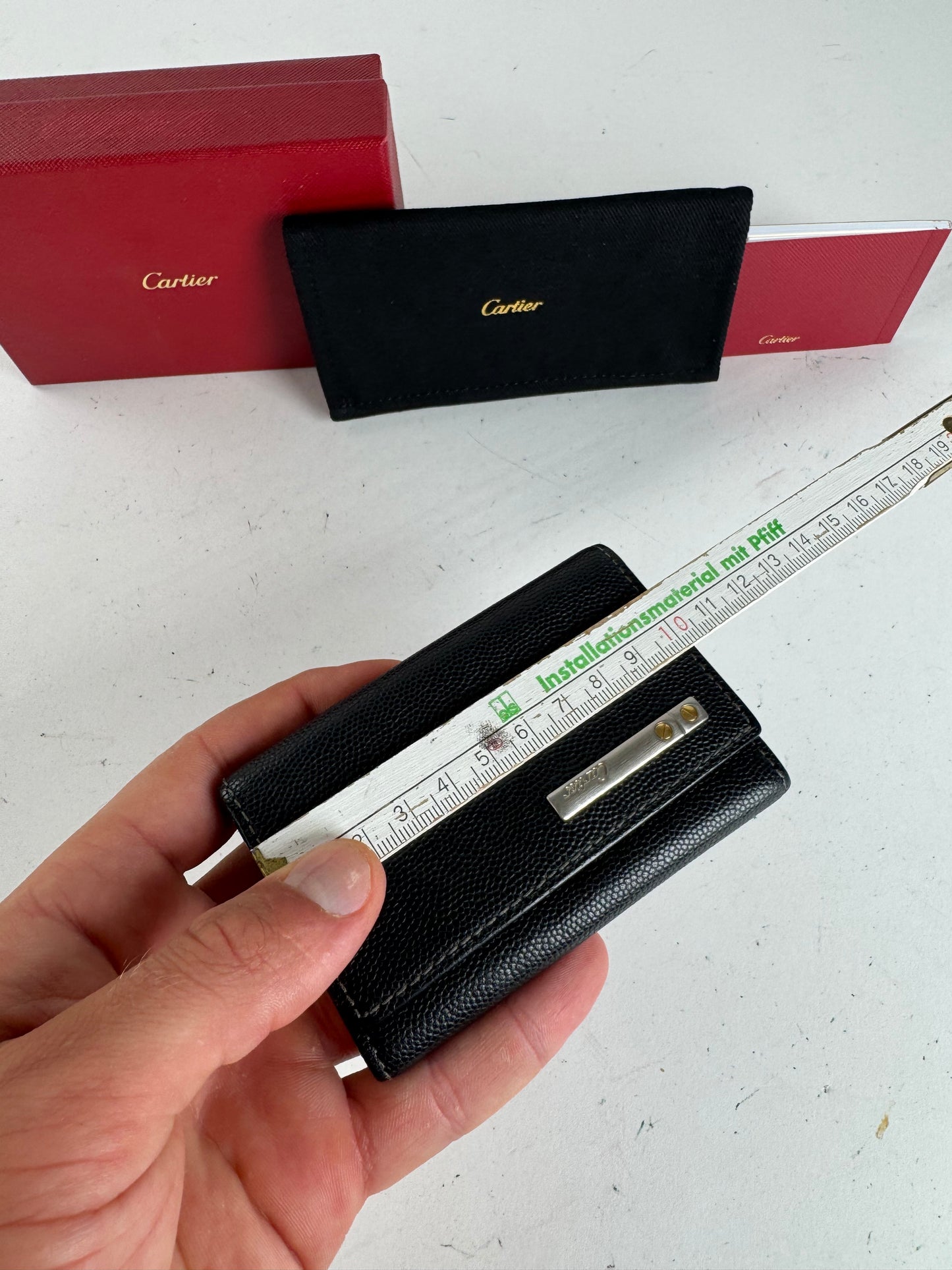 Vintage Cartier Leather Card Holder black