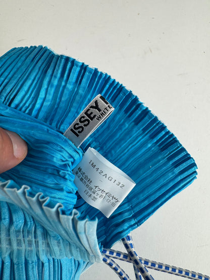 Sac plissé vintage Issey Miyake bleu