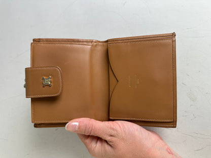 Vintage Celine Macadam Monogram Canvas Wallet Beige Brown