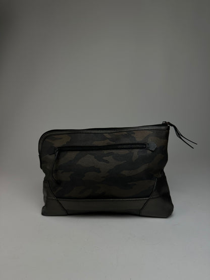 Vintage Vivienne Westwood Camouflage Leather Clutch / Belt Bah Khaki / Grey / Black