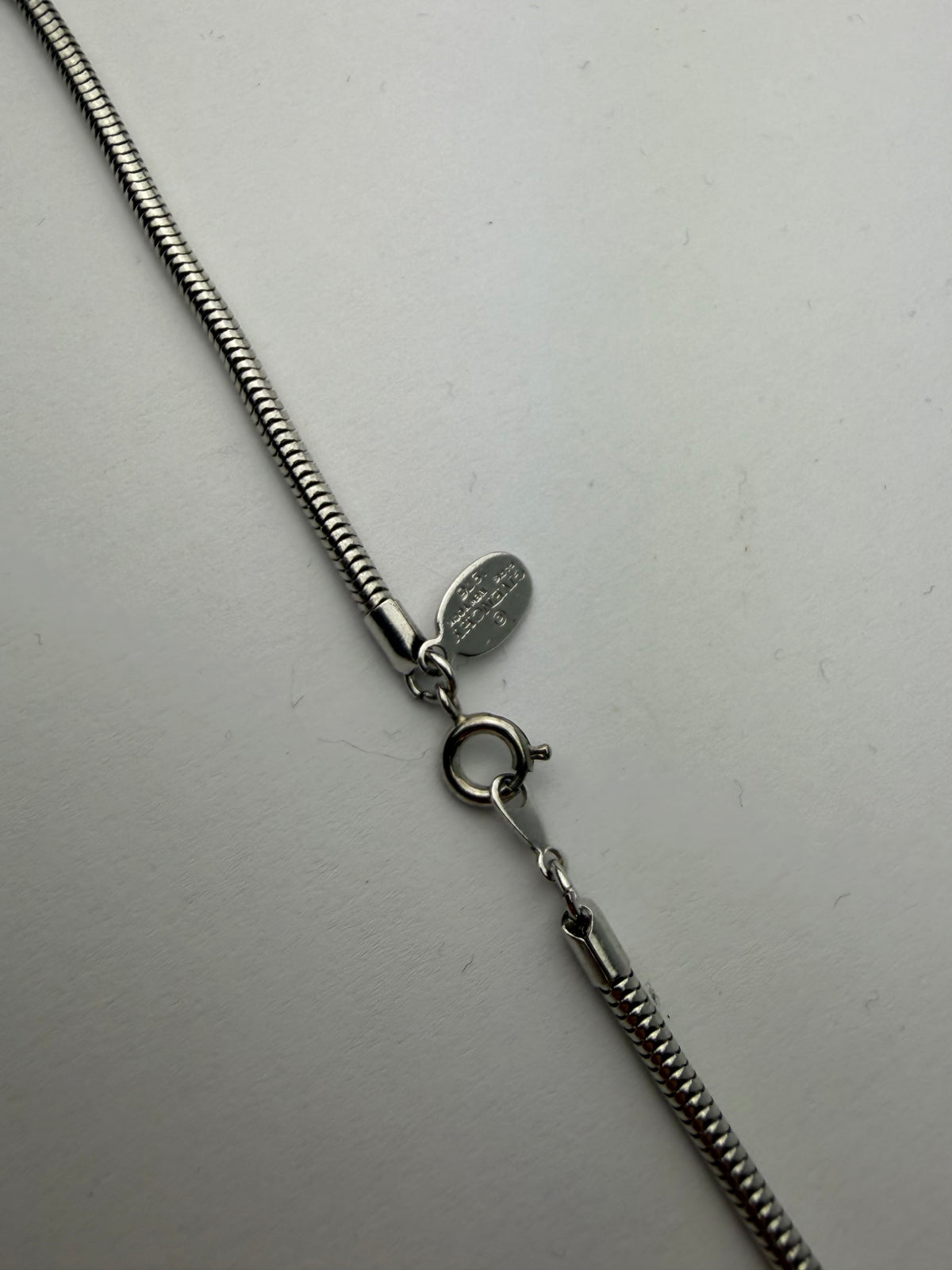 Vintage Givenchy Pendant Necklace Late 1970s Silver Black