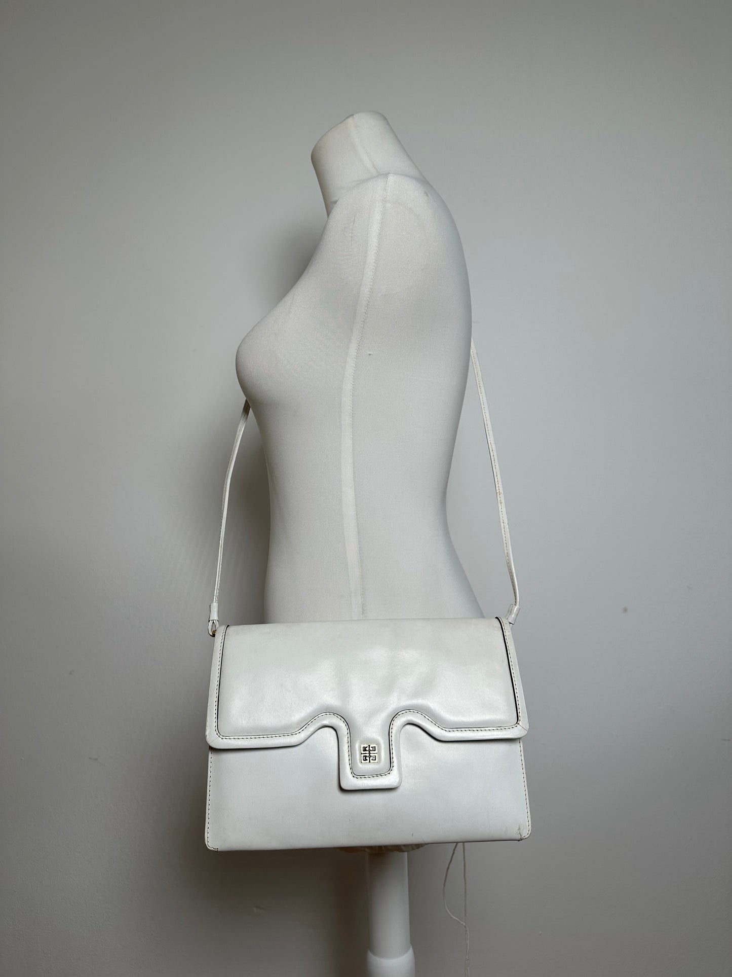 Vintage Givenchy Multiway Leather Bag White