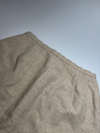 Vintage Dior Wool Skirt Beige M