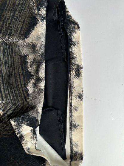 Vintage Roberto Cavalli Long Sleeve Dress Abstract Print c. 2014 L