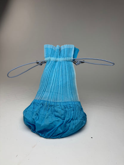 Sac plissé vintage Issey Miyake bleu
