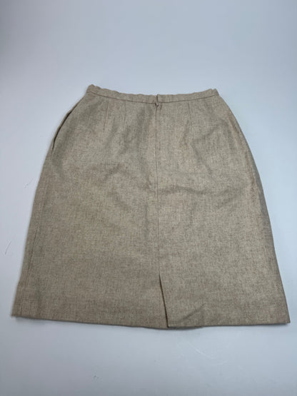Vintage Dior Wool Skirt Beige M