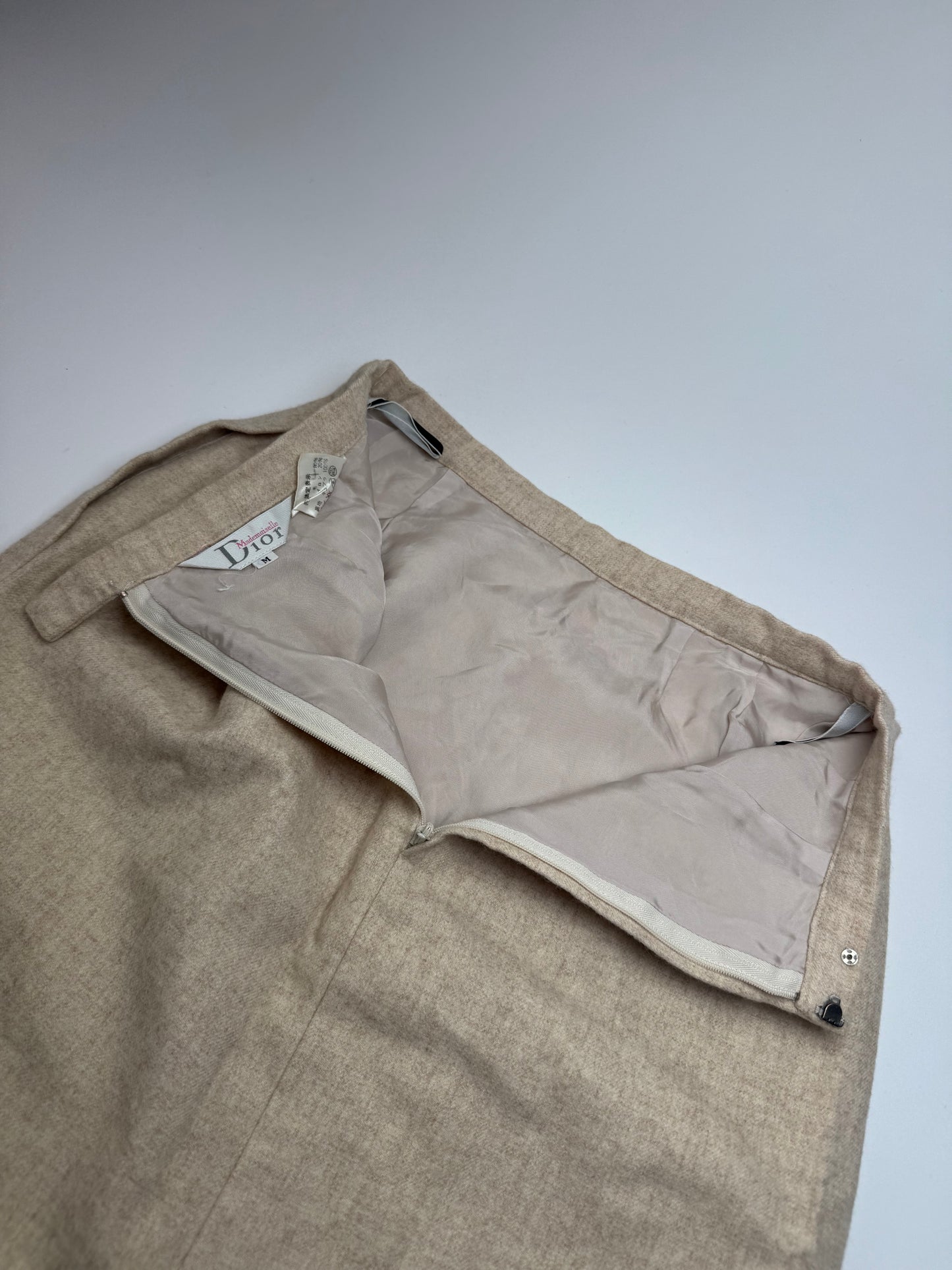 Vintage Dior Wool Skirt Beige M