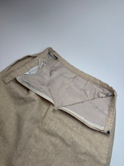 Vintage Dior Wool Skirt Beige M