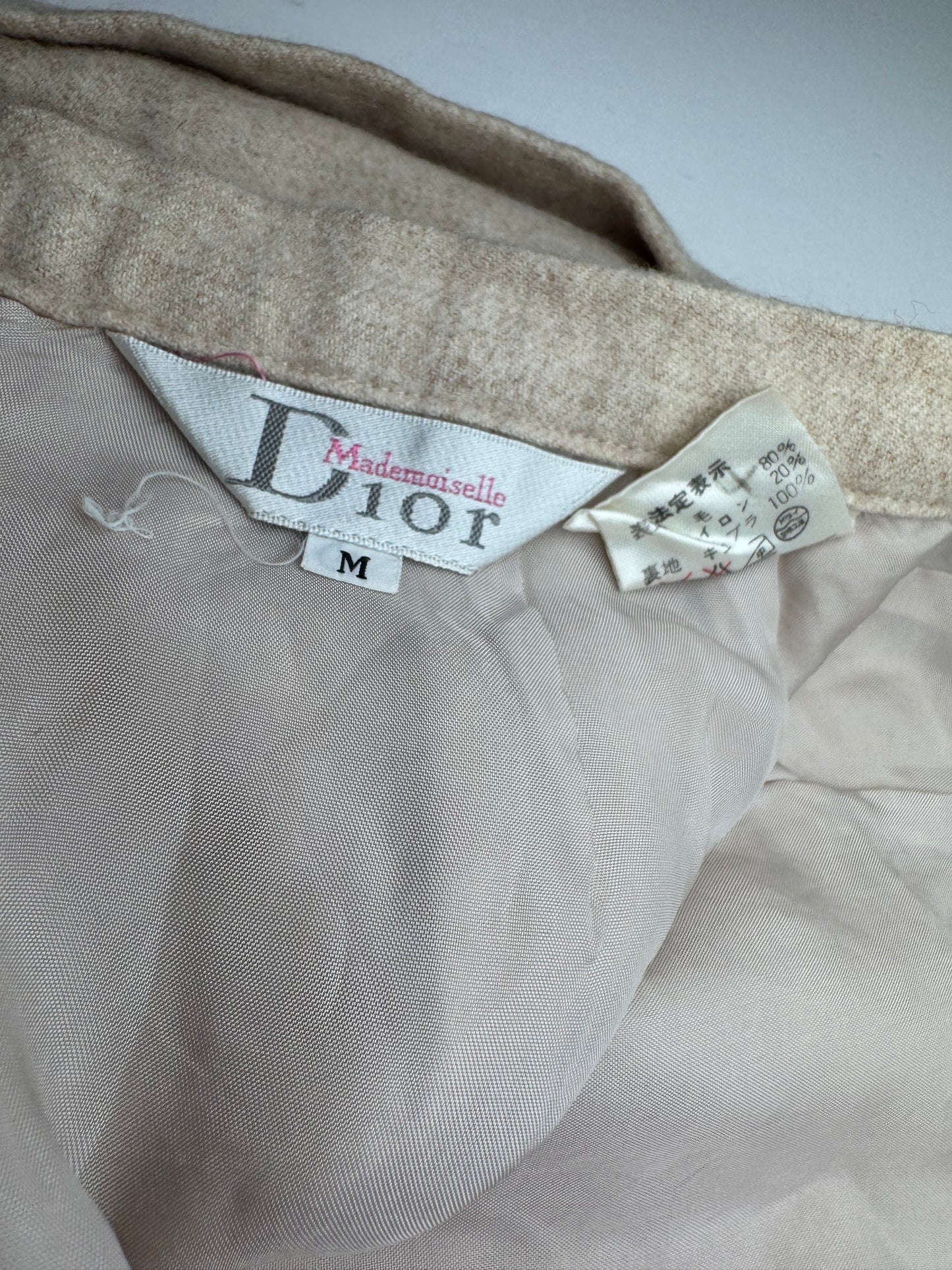 Vintage Dior Wool Skirt Beige M