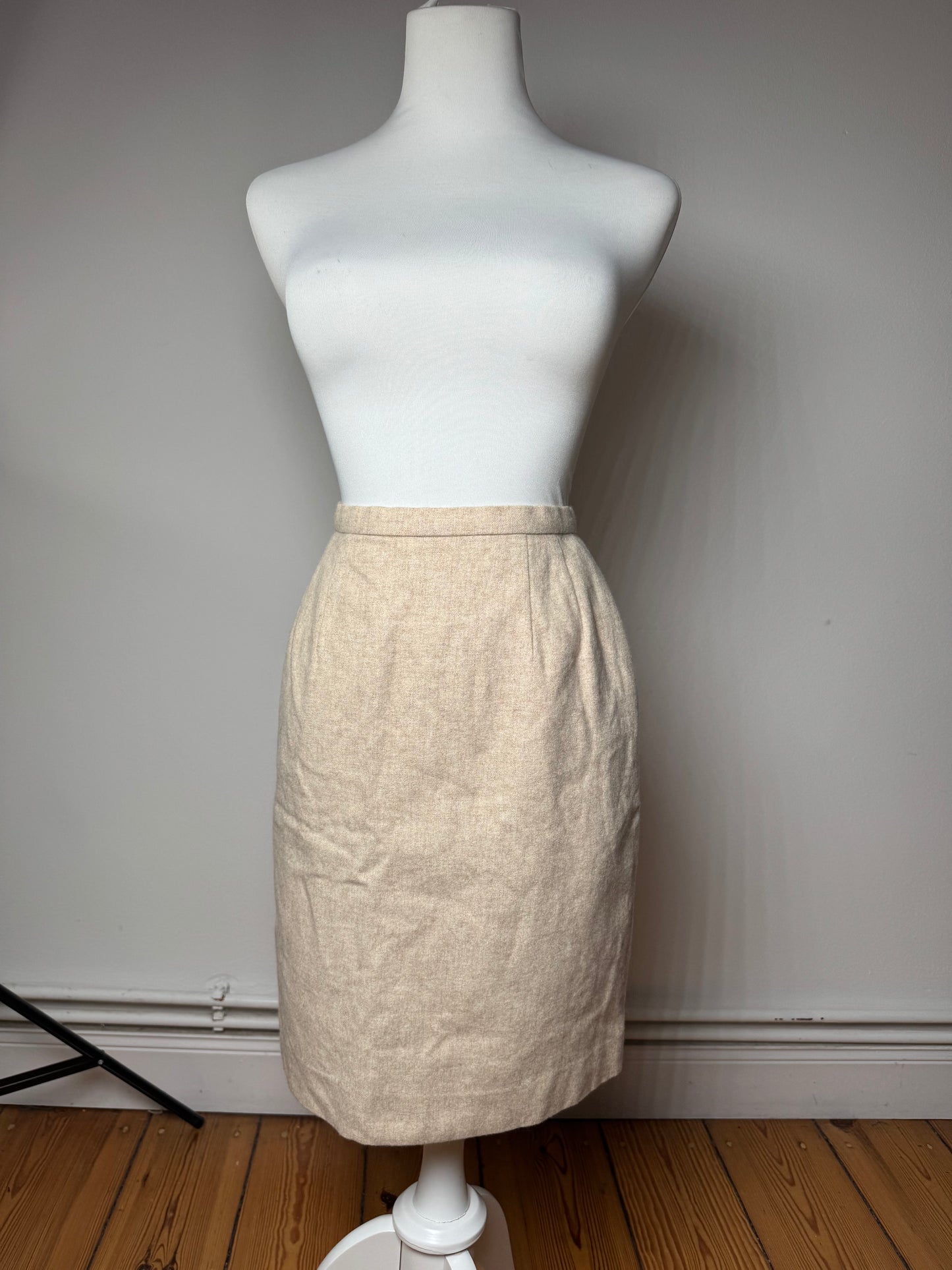 Vintage Dior Wool Skirt Beige M