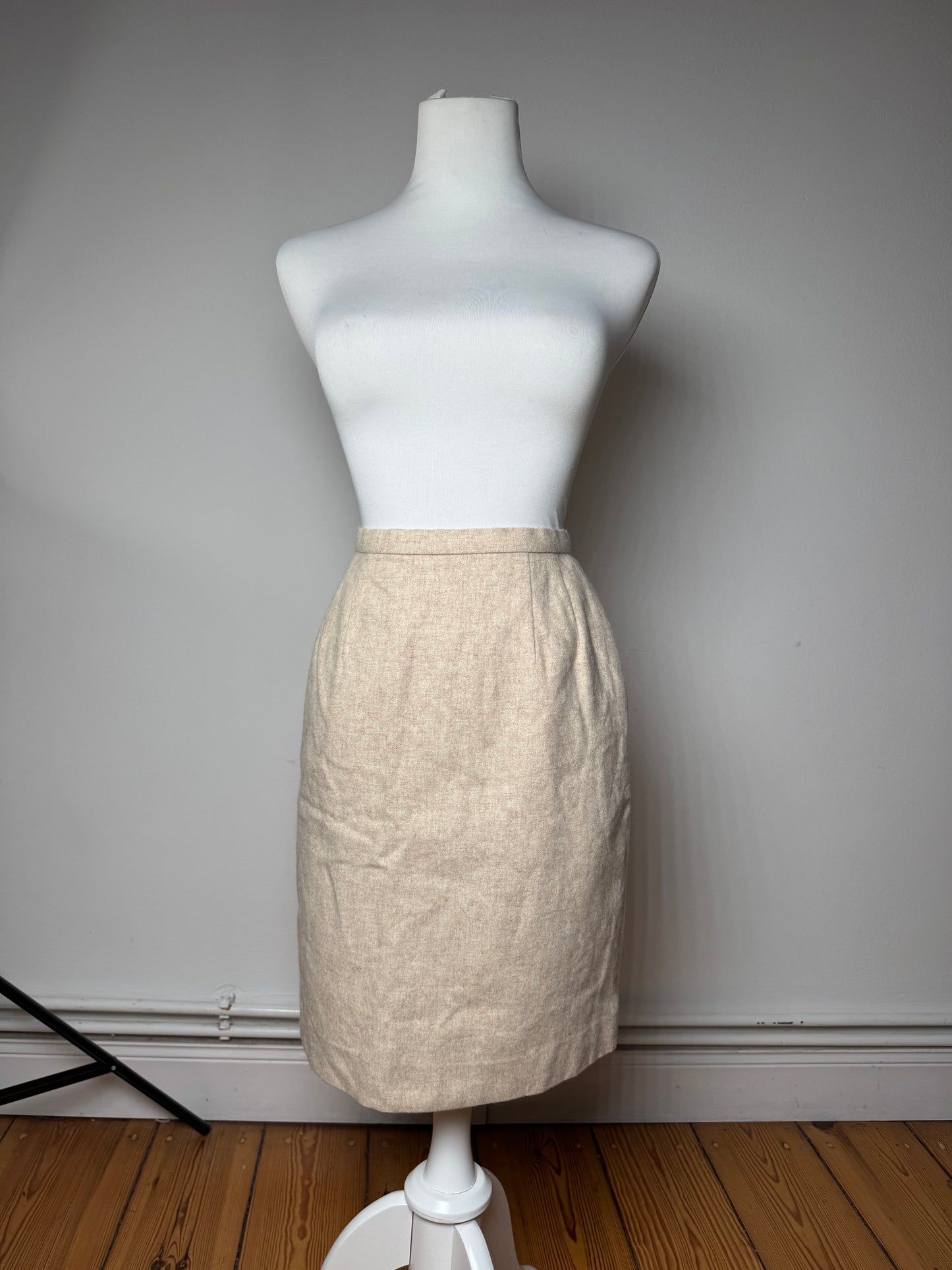 Vintage Dior Wool Skirt Beige M