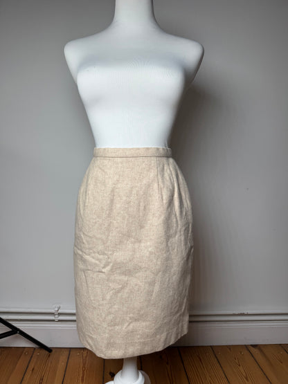 Vintage Dior Wool Skirt Beige M