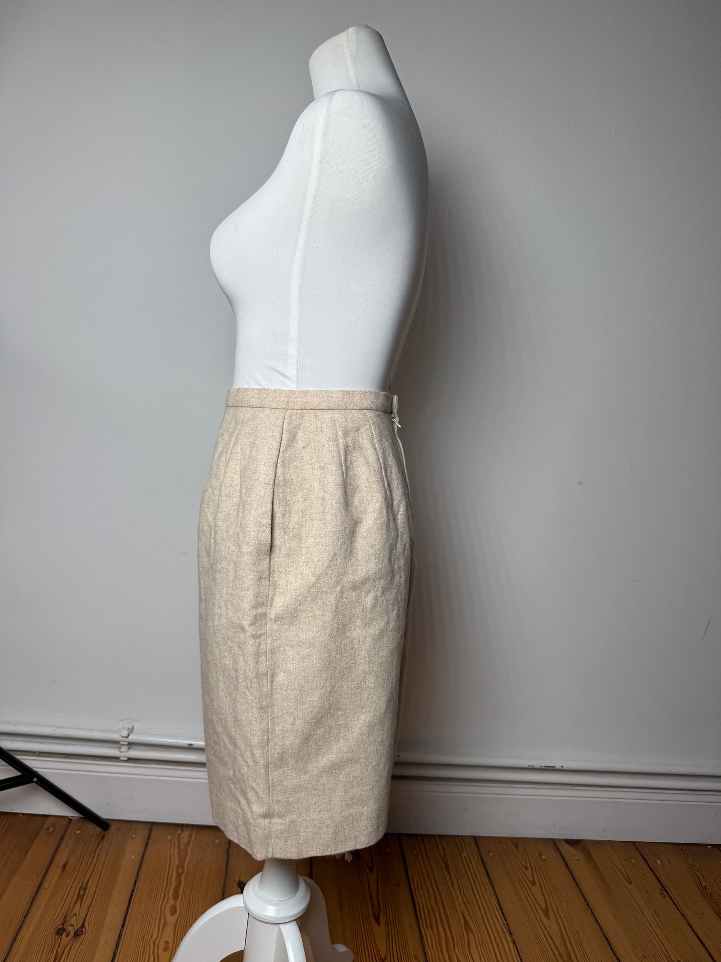 Vintage Dior Wool Skirt Beige M