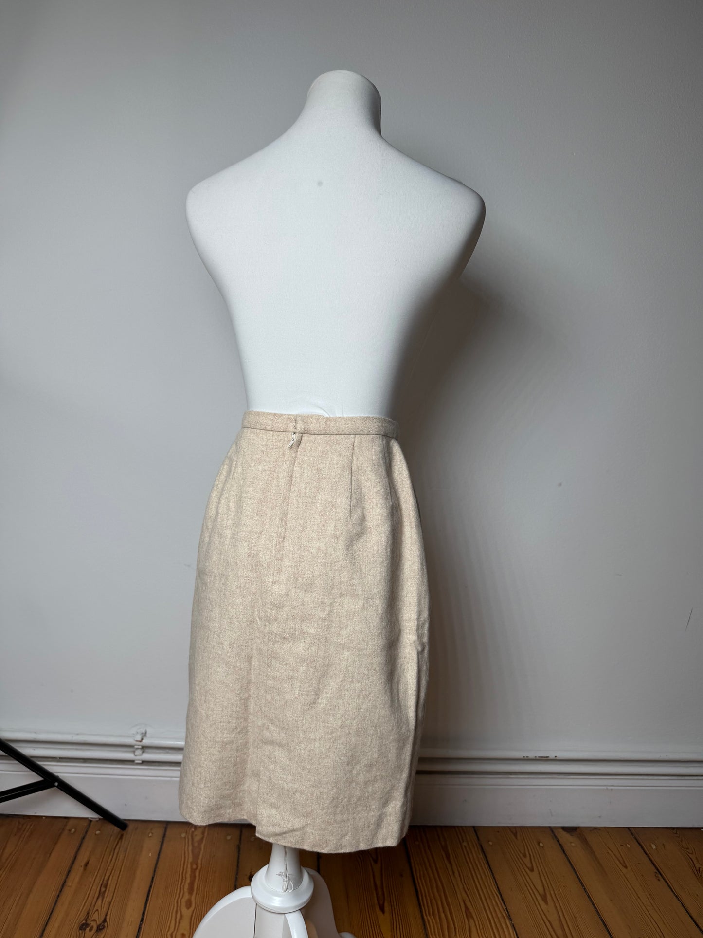 Vintage Dior Wool Skirt Beige M