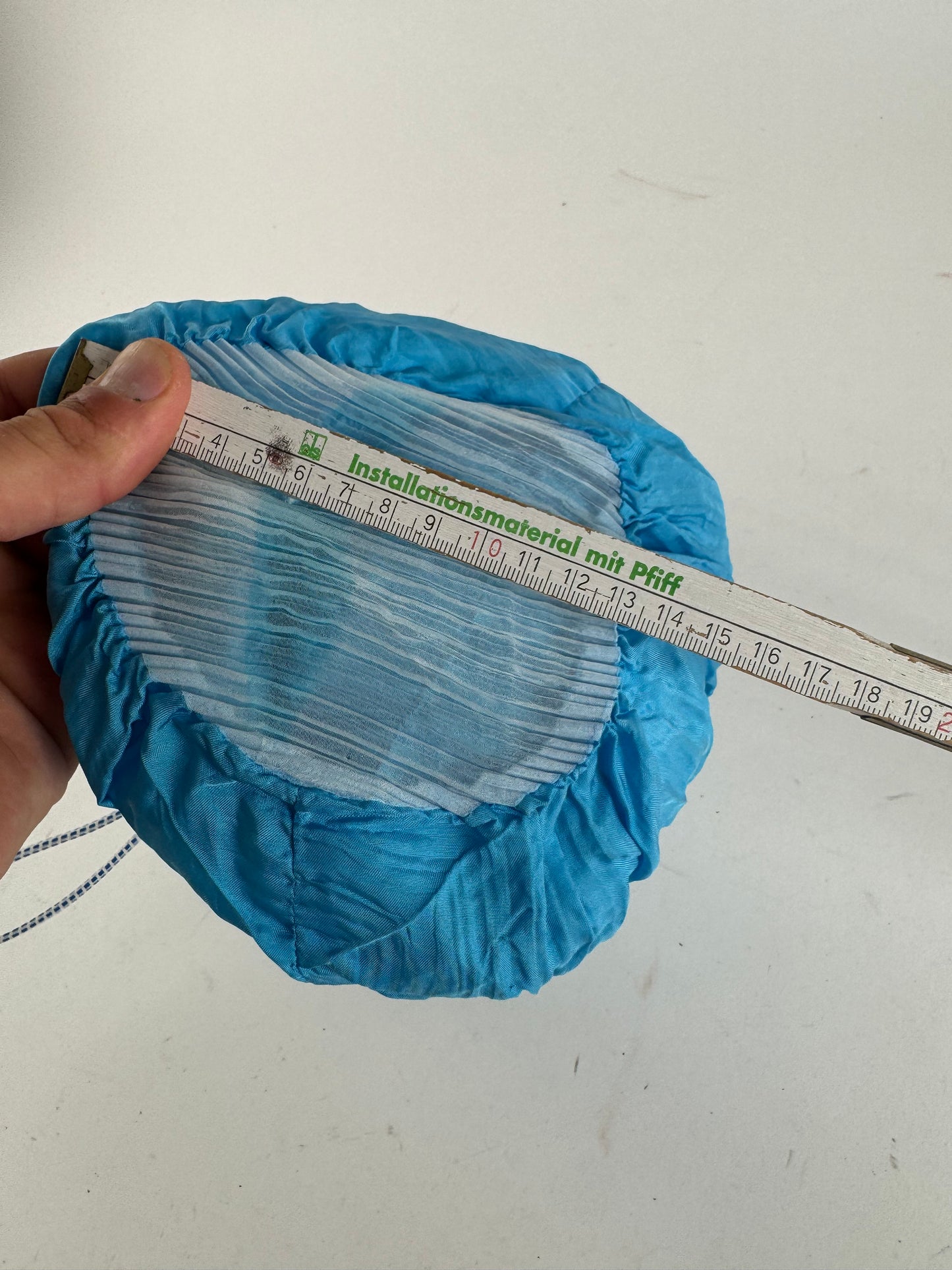 Sac plissé vintage Issey Miyake bleu