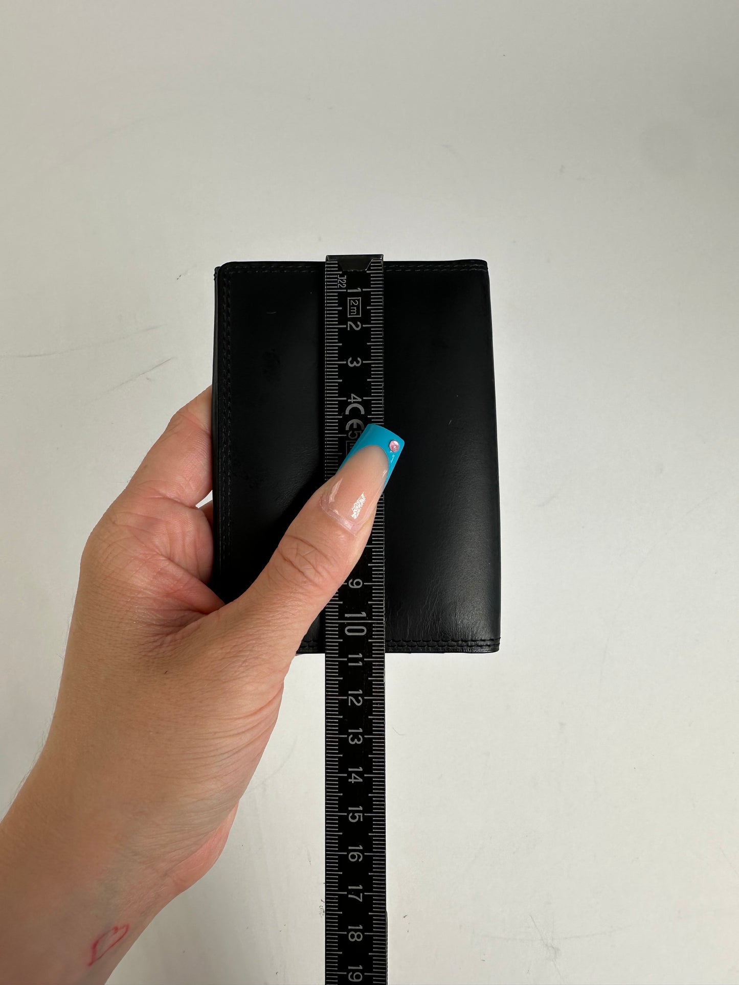 Vintage Givenchy Calf Leather Wallet Black Silver