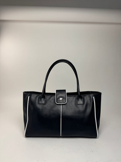 Sac Courreges vintage en cuir noir