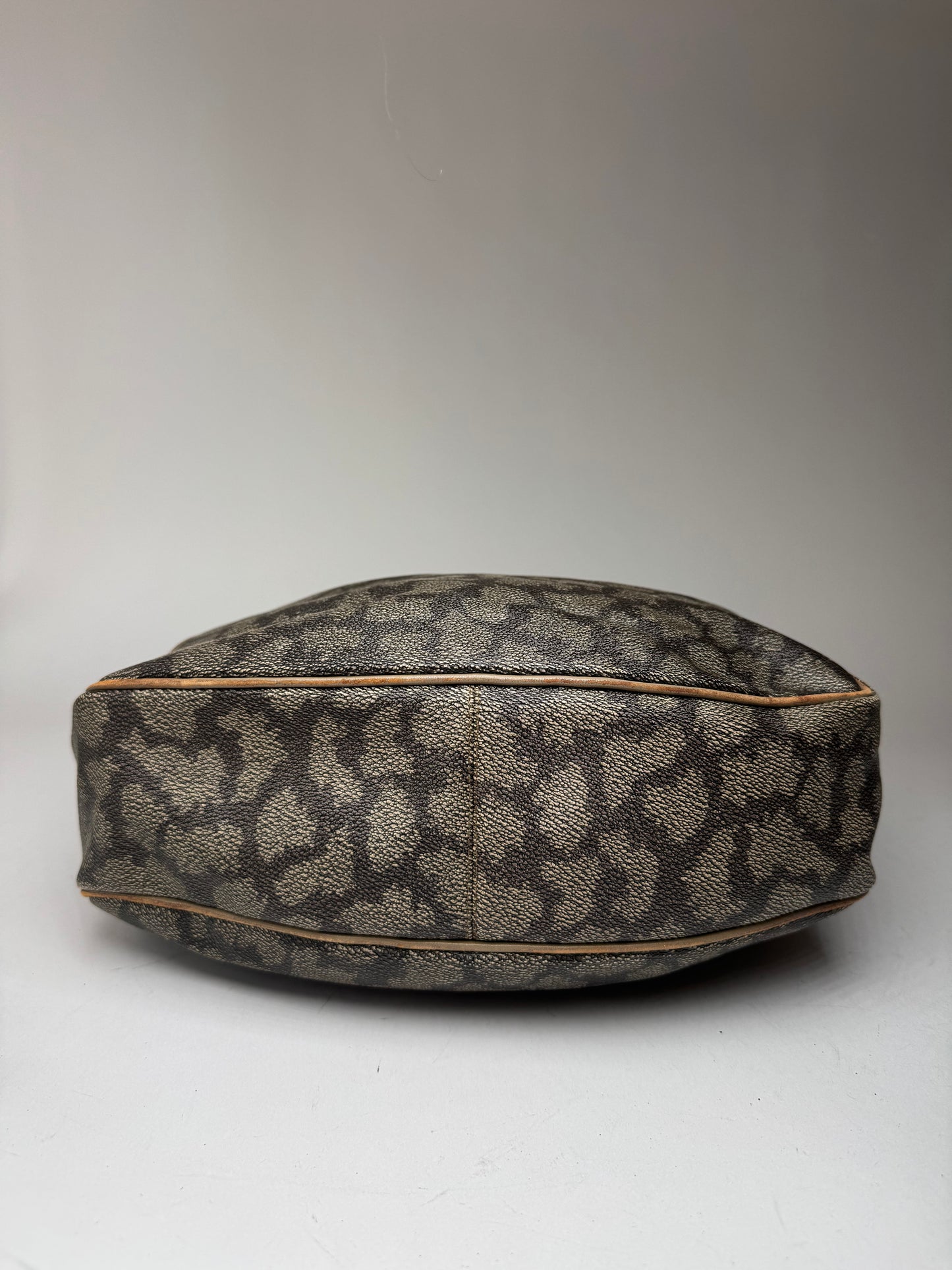 Vintage Yves Saint Laurent Monogram Leather Shopper grey/black