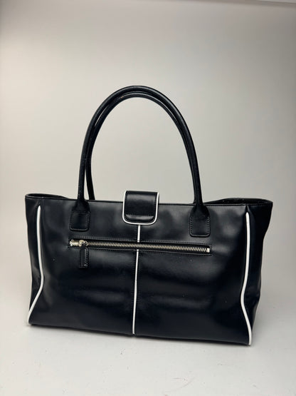 Sac Courreges vintage en cuir noir