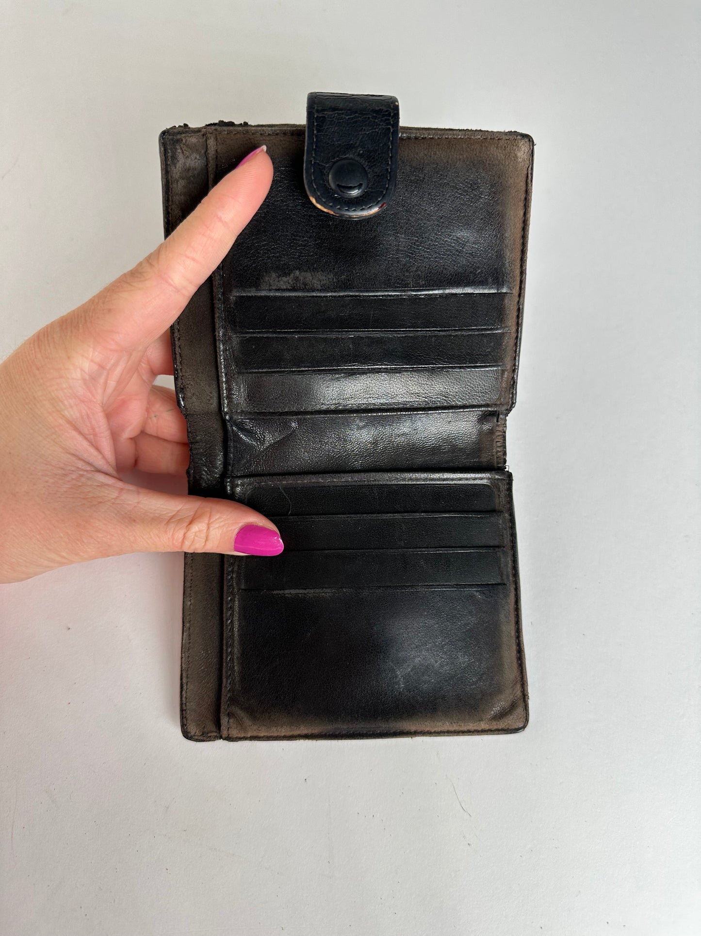 Vintage Chanel CC Leather Wallet Black