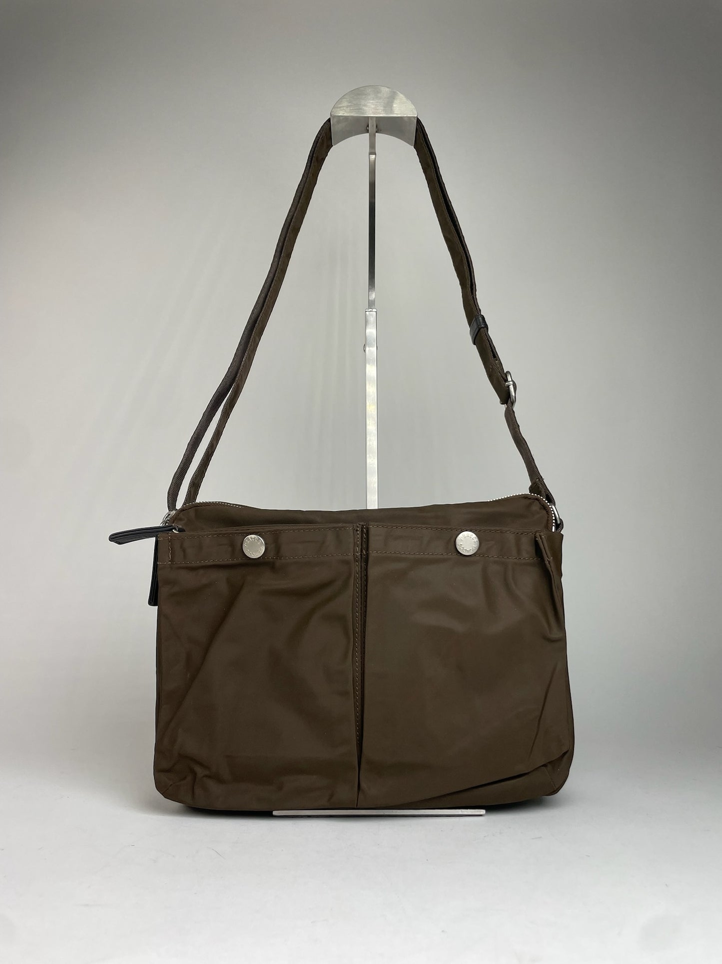 Vintage Yohji Yamamoto Y Saccs Polyester Leather Multiway Bag Khaki Brown