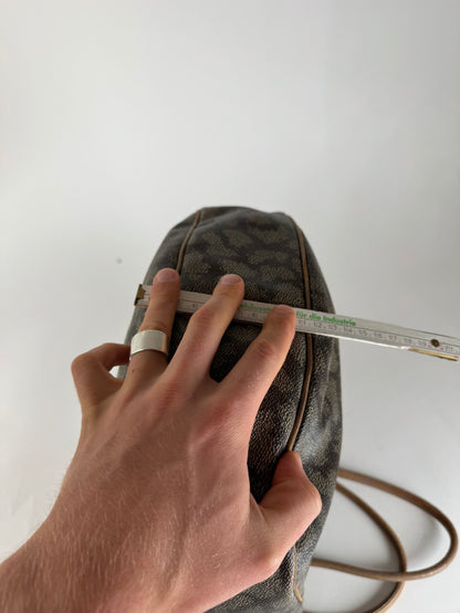 Vintage Yves Saint Laurent Monogram Leather Shopper grey/black