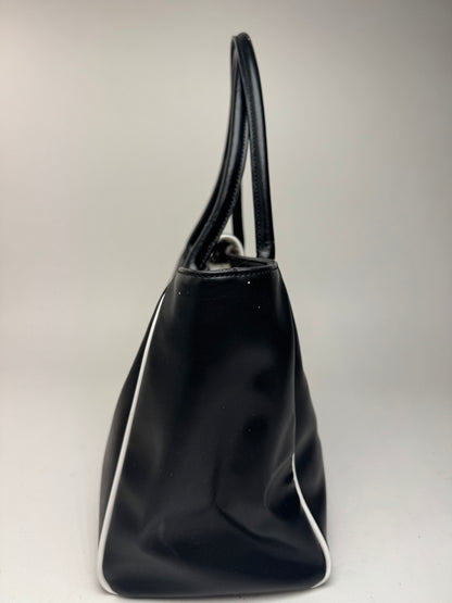 Sac Courreges vintage en cuir noir