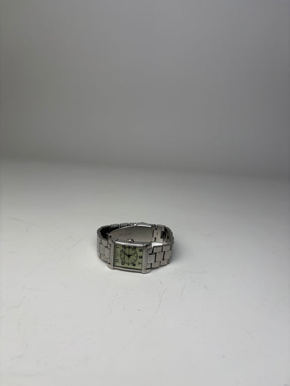 Vintage Giorgi Stainless Steel Eagle Emblem Watch Green Silver