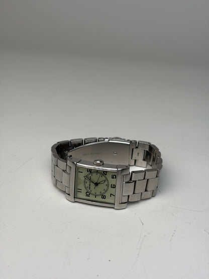 Vintage Giorgi Stainless Steel Eagle Emblem Watch Green Silver