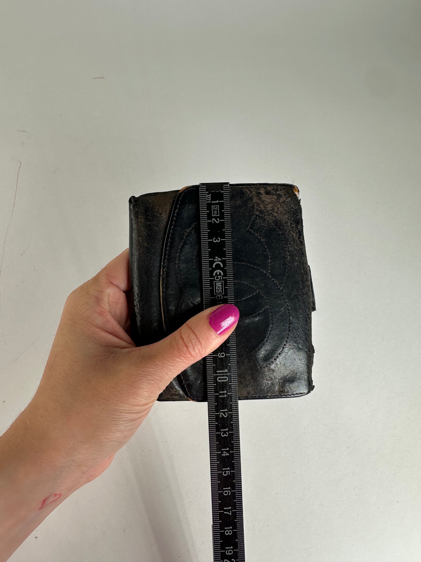 Vintage Chanel CC Leather Wallet Black
